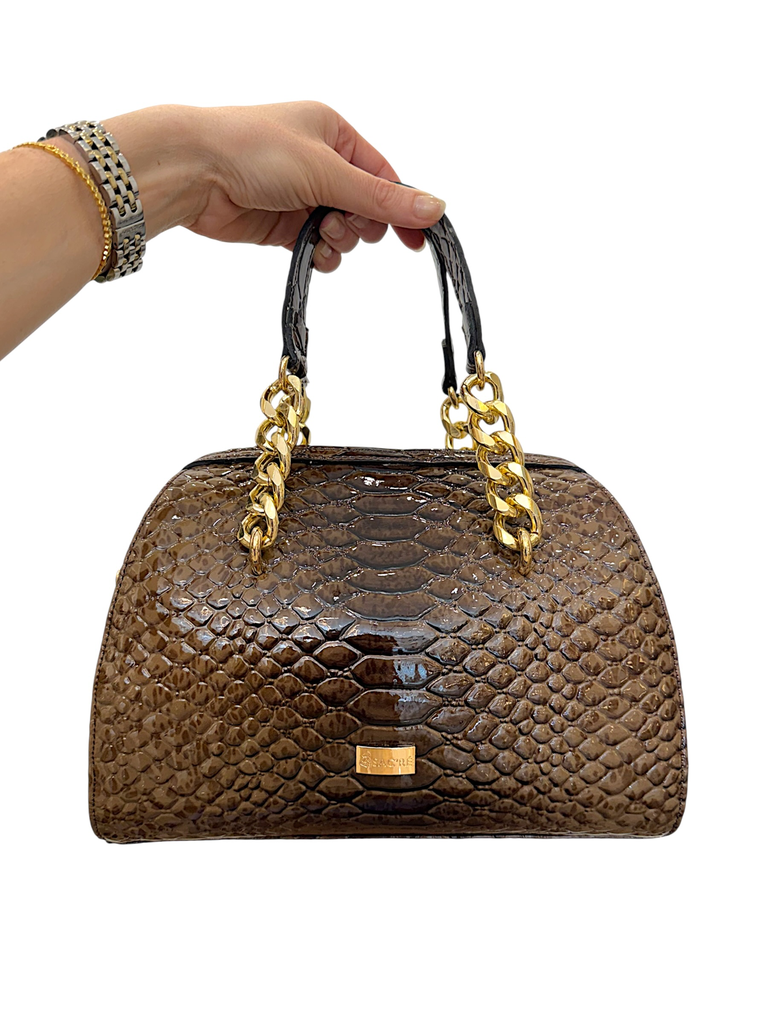 CHAMA CROCO VERNI MARRON DEGRADE
